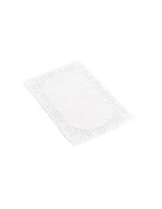 Blonda blanca rectangular 30x40cm paq. 250 uds