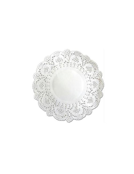 Blonda blanca redonda 11,5 cm ref.301.03 paq. 250 uds