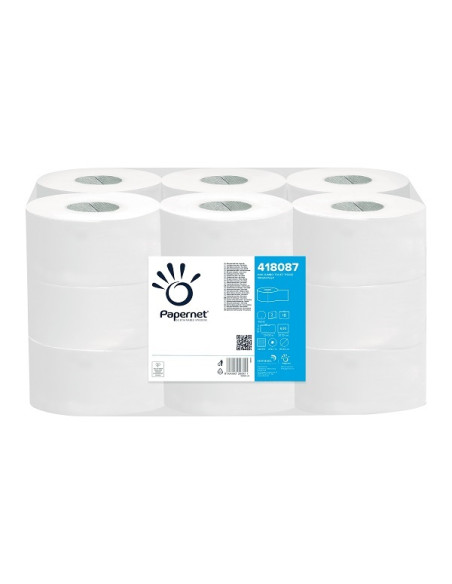 Papel higiénico industrial Pasta gofrado 422908 2capas 18 rollo