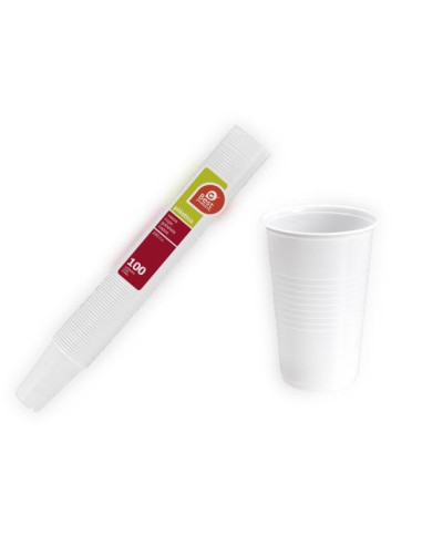 Vaso plástico blanco agua 220cc VAPPBL14 100 uds.