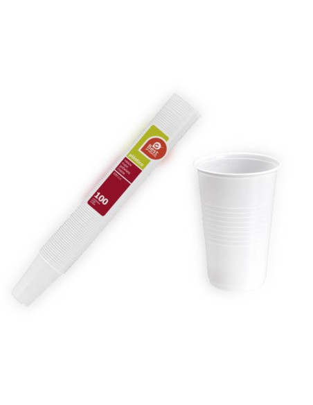 Vaso plástico blanco agua 220cc VAPPBL14 100 uds.