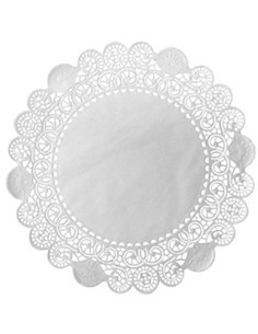 Blonda blanca redonda 28 cm 250 uds