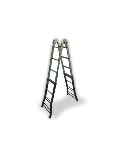 Escalera Telescópica Aluminio K1 4+4 Peldaños 3,80m ENE-131