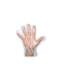 Guante Plástico Transparente Desechable  Paquete 100 uds