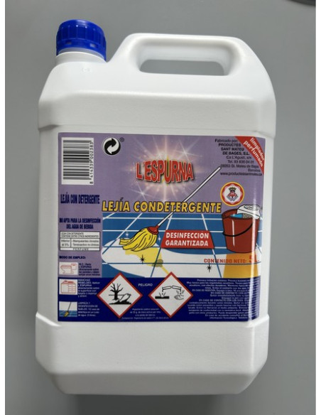 Detergente clorado L'Espurna Cuadrada 5 litros***