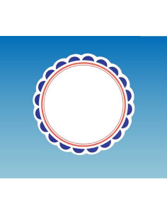 Posavasos 8,5cm 200gr papel orla rojo/azul paq 500uds