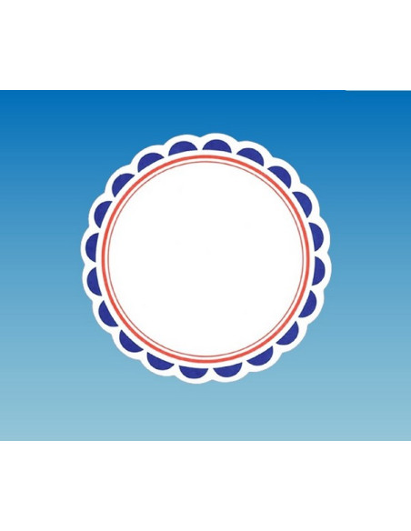 Posavasos 8,5cm 200gr papel orla rojo/azul paq 500uds