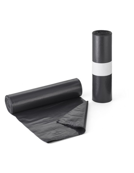 Bolsa Basura Autocierre Negra 55x60 cm  Rollo 15 uds
