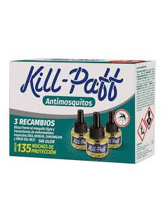 Recambio insecticida eléctrico KILL-PAFF  Protección continua contra mosquitos