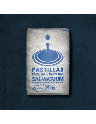 Sal pastilla vacuum cilíndrica saco 25kg