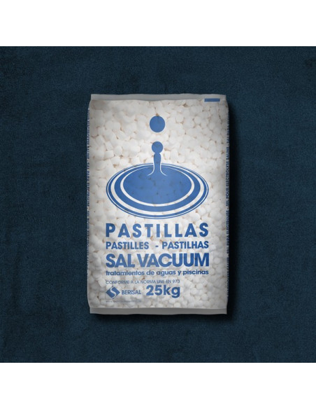 Sal pastilla vacuum cilíndrica saco25kg
